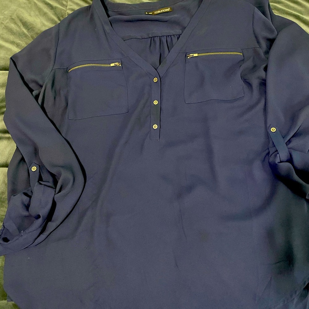 Maurices navy blouse